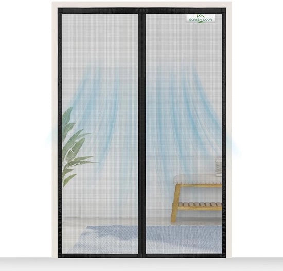 Telaio per Porta - Alta Protezione dagli Insetti - 85 x 215 cm - Nero
