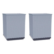 Fioriera rialzata per piante fiori giardino terrazze set da 2 trasparente 30 x 30 x 37 cm polipropilene grigio 02_0039069