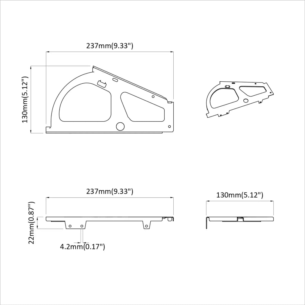 Cerniera per cassetto Flip 12 pcs Argento 235 x 155 x 30 mm 865017