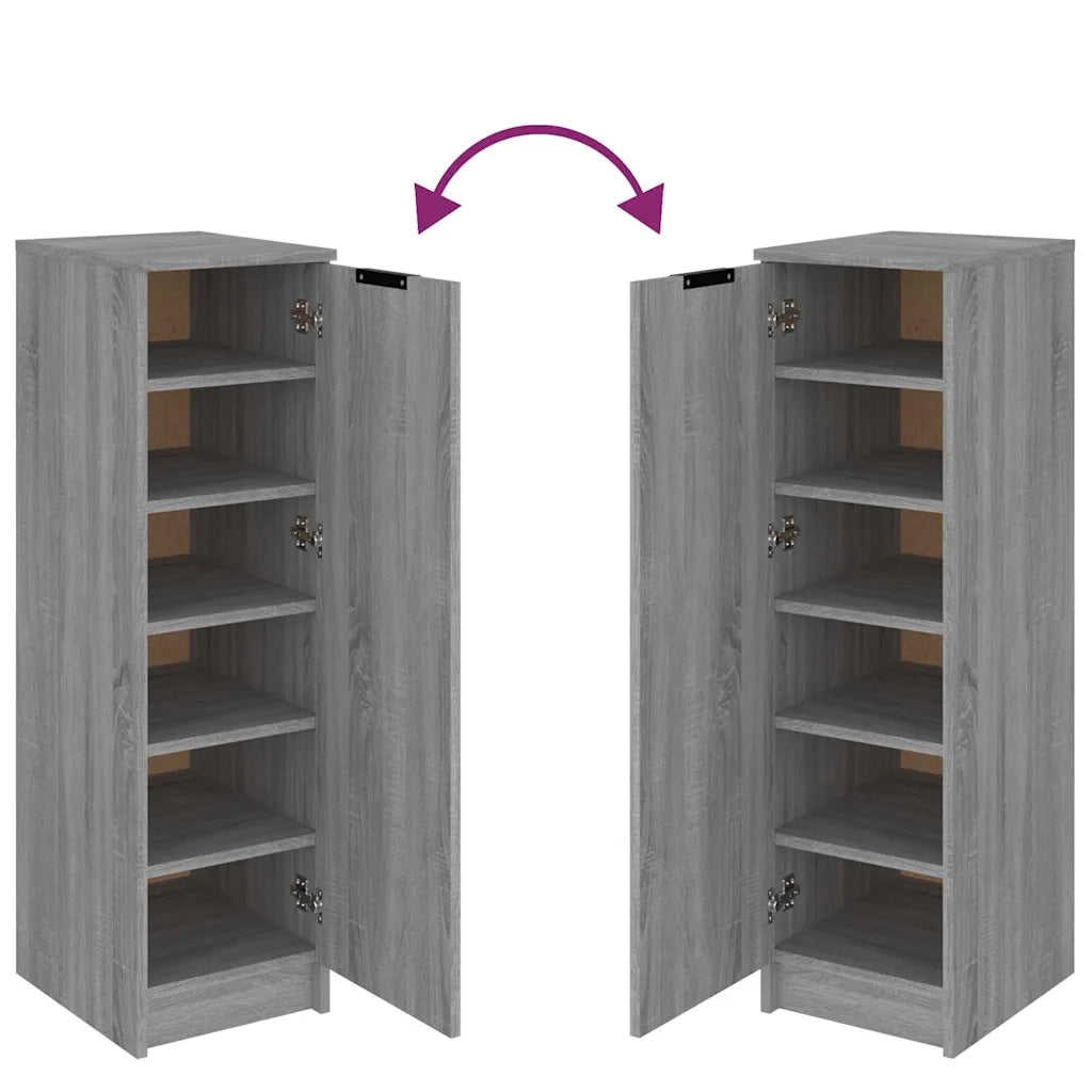Scarpiera-Scaffale per scarpe Grigio Sonoma 30x35x100 cm in Legno Multistrato