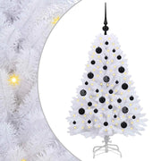 Albero di Natale Artificiale-Albero Natalizio con Rami Pieghevoli Bianco 120 cm 593367