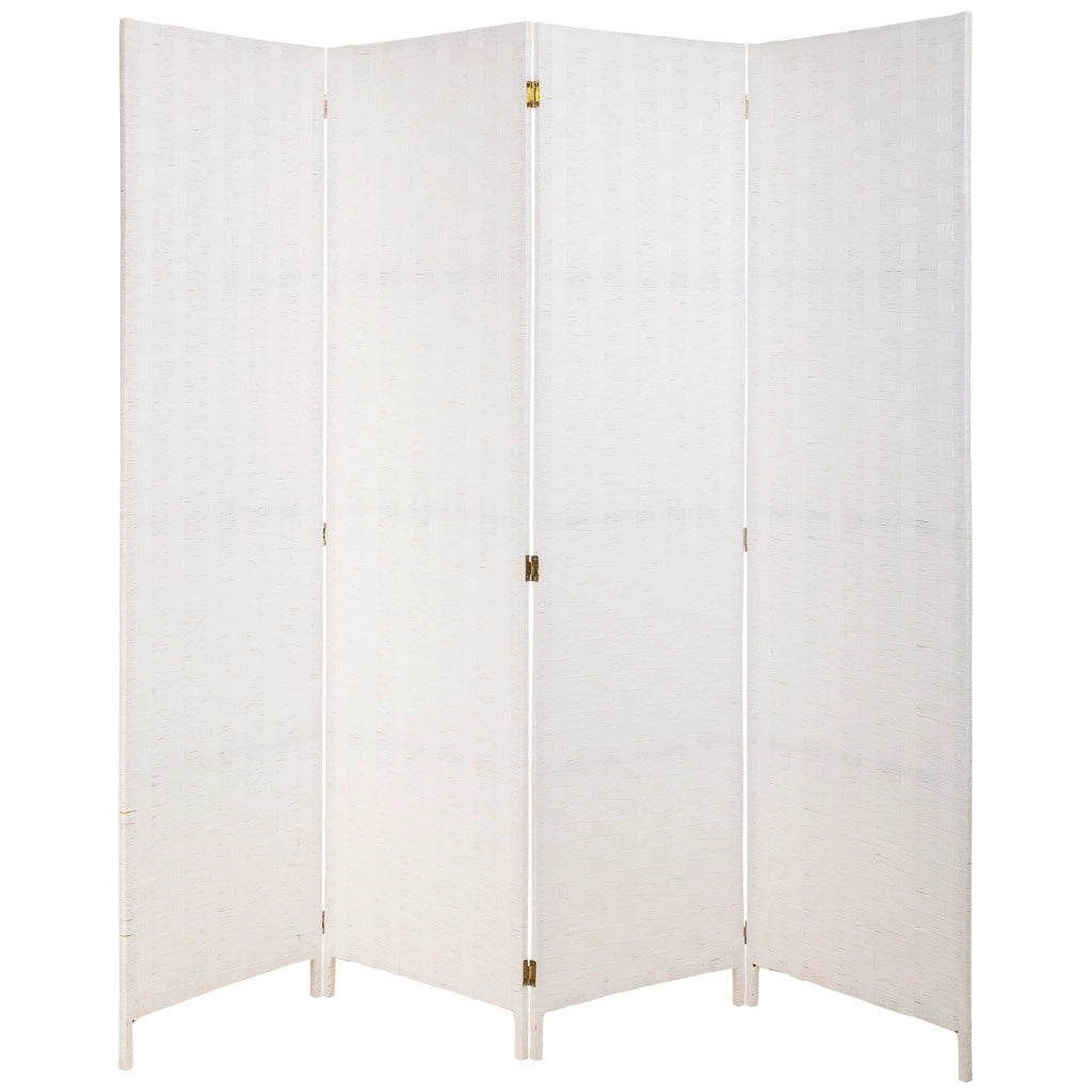 Biombo de papel trenzado 4 hojas 50(x4)x3x180h cm