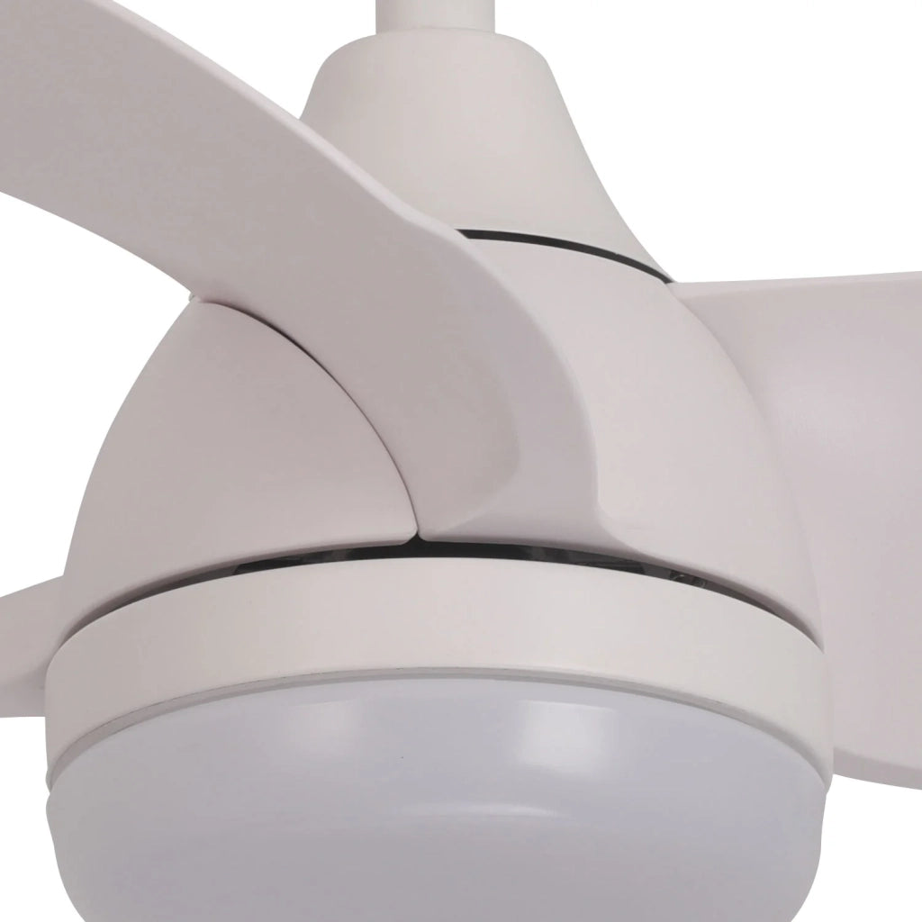 LÚZETE - VENTILATORE DA SOFFITTO LED 17W REGOLABILE MOTORE DC BIANCO SIERRA