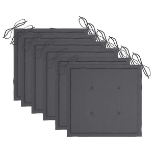 Sedie da Giardino Pieghevoli 6 pz con Cuscini Massello Acacia cod mxl 8482