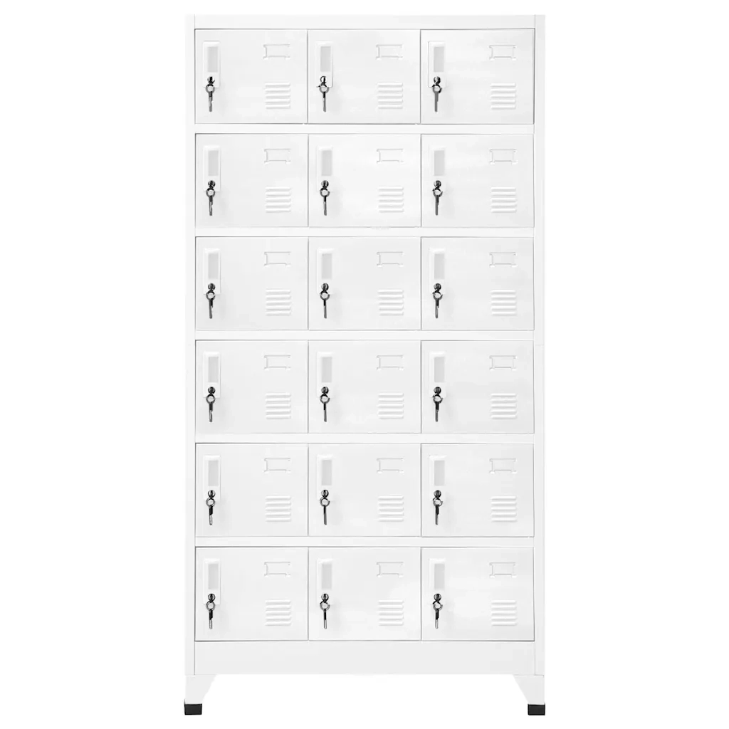 Armadietto a Chiave a 18 Scomparti in Metallo 90x40x180 cm  cod mxl 54313