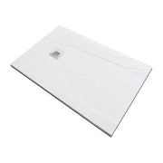 Piatto doccia in pietra SOLIDSTONE alto 2,8 cm - Ardesia Bianco RAL 9003 - Misura: 80x100 x 2,8h - Scarico Centrale