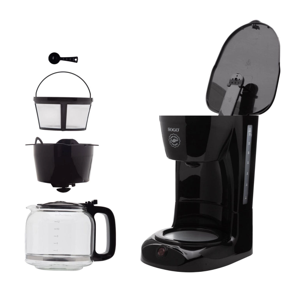 Macchina caffè americano a goccia elettrica, caraffa vetro 1,8L, 15 tazze con funzione antigoccia 950W - SOGO