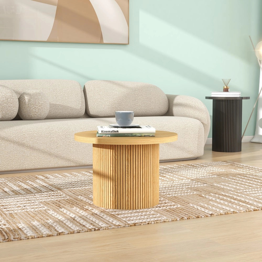 Tavolino da Caff¨¨ Rotondo Design Salotto ¨C MINIMAL ¨C Legno Massello
