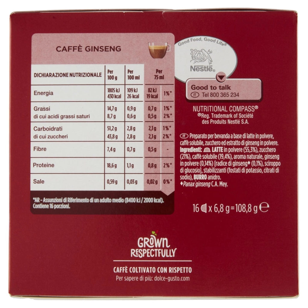 Nescafé Dolce Gusto Caffè Ginseng 16 Capsule