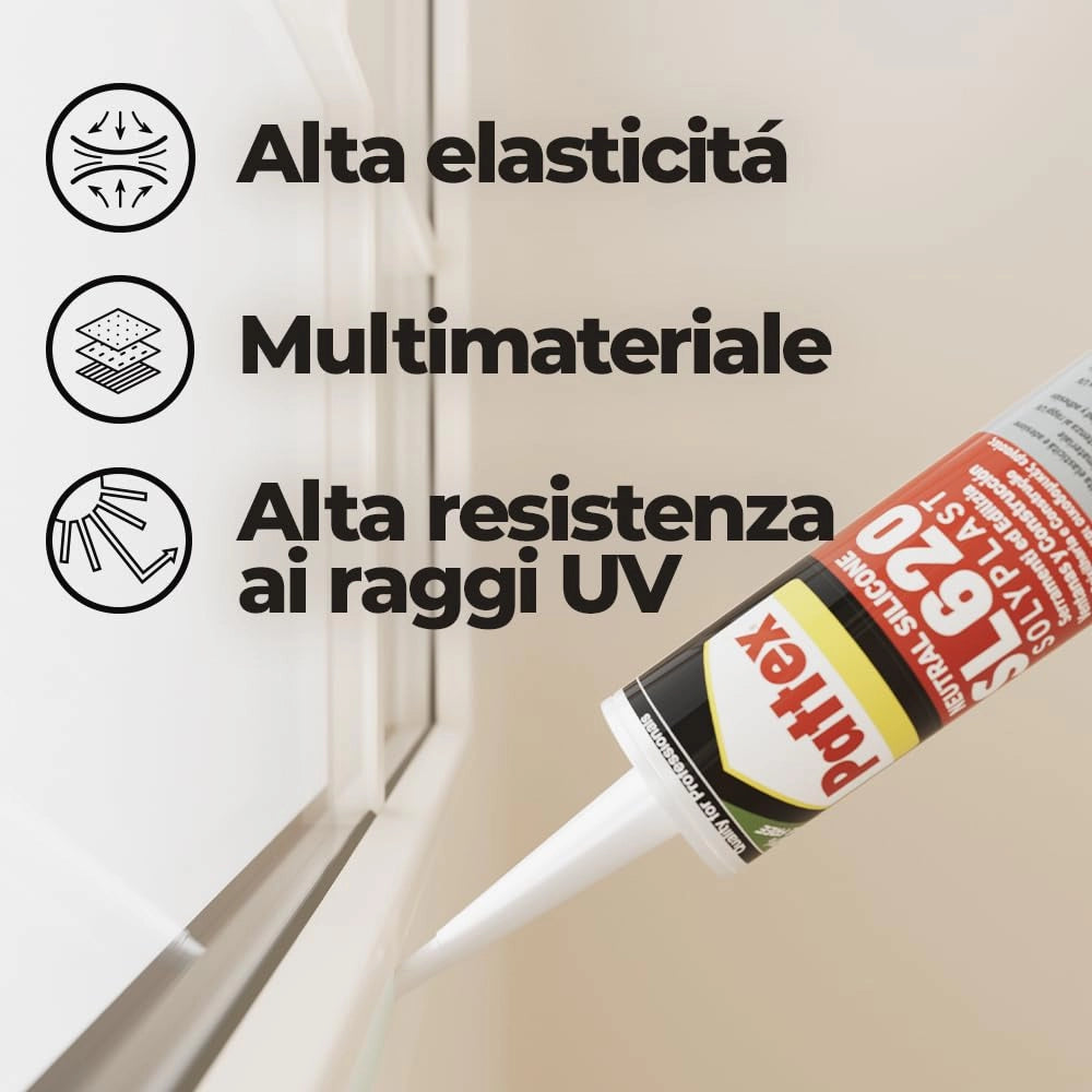 Silicone Neutro per Edilizia e Serramenti 'Solypla Grigio Segnale 300 ml