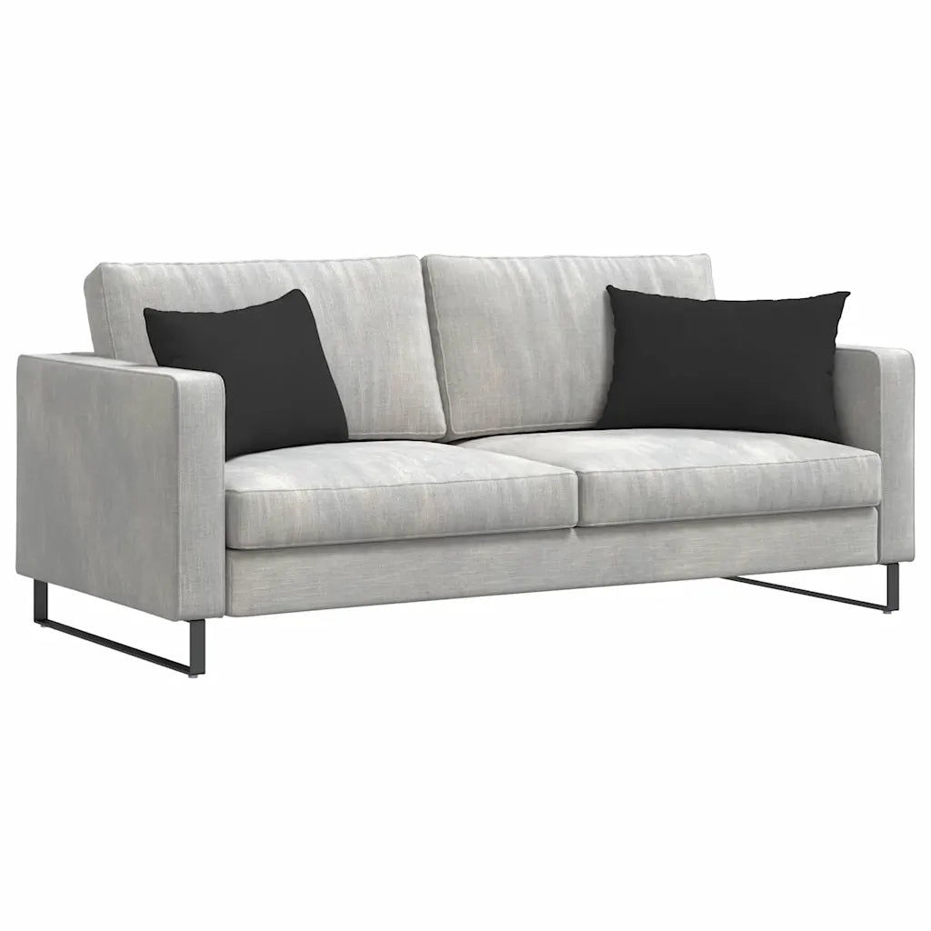 Cuscini da Divano 2 pcs Nero 60 x 40 cm Tessuto