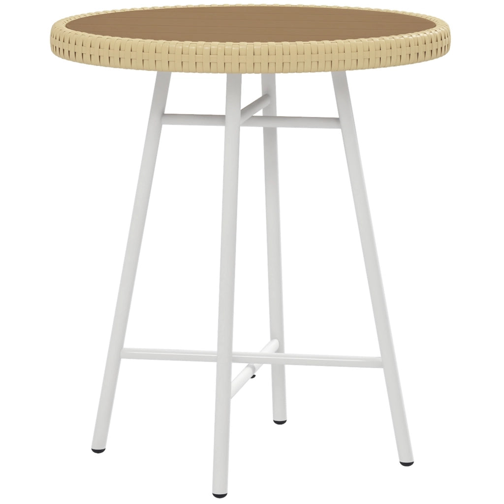 Tavolino da caff¨¨ in rattan sintetico ¨C zephmum ¨C naturale 50x50x55 cm