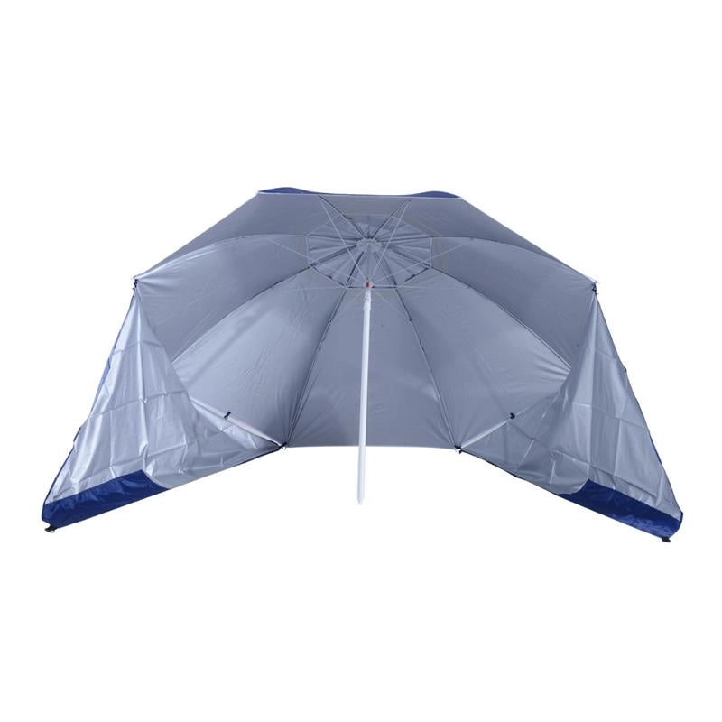 OMBRELLONE DA SPIAGGIA TONDO A TENDA 2 IN 1 210 X H222 CM COLORE BLU