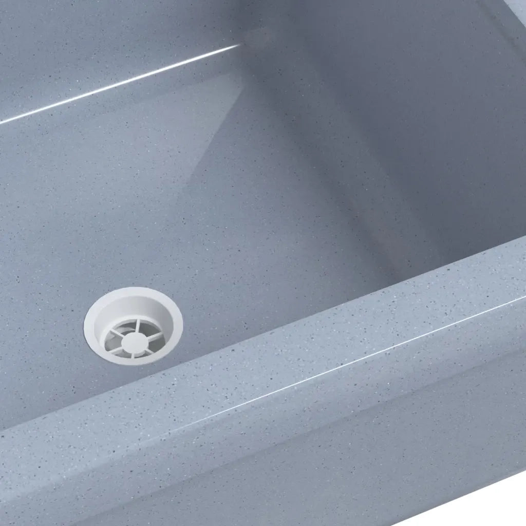 Lavabo a Parete Grigio 40x40x24 cm in Resina 4002796