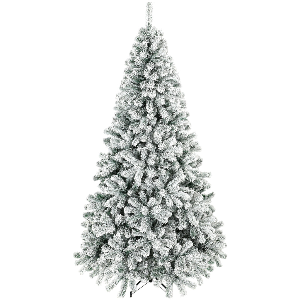 Albero di Natale innevato da 180 cm con 650 punte in PVC ignifugo