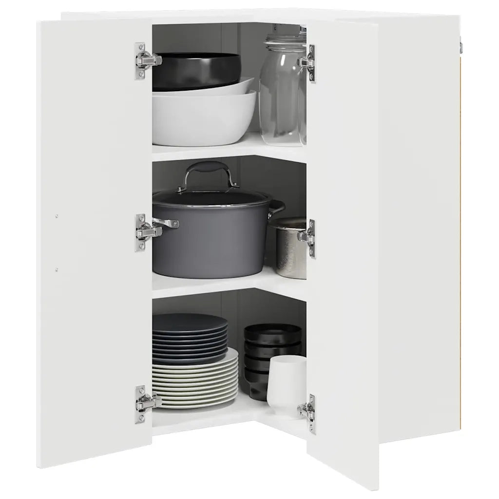 Mobile angolare per parete LUCCA Bianco 57 x 57 x 80 cm