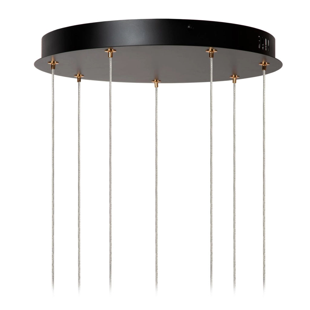 Lampada sospesa BERLIANE 7x LED vetro oro nero Lucide