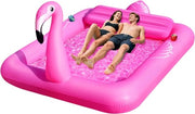 Letto solare – Piscina solare – Airbed gonfiabile – Matraccio per piscina con schienale – Letto per piscina per adulti – Airbed galleggiante – Float per piscina – Ombrellone gonfiabile per piscina – Airbed con contenitore per bere –