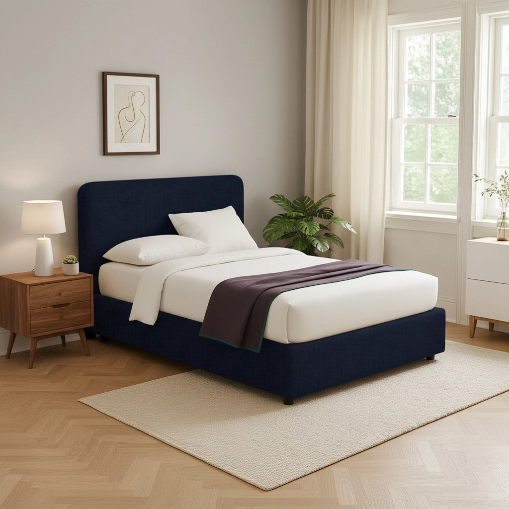 Slough, Letto Singolo Sfoderabile Made in Italy, Viola Scuro