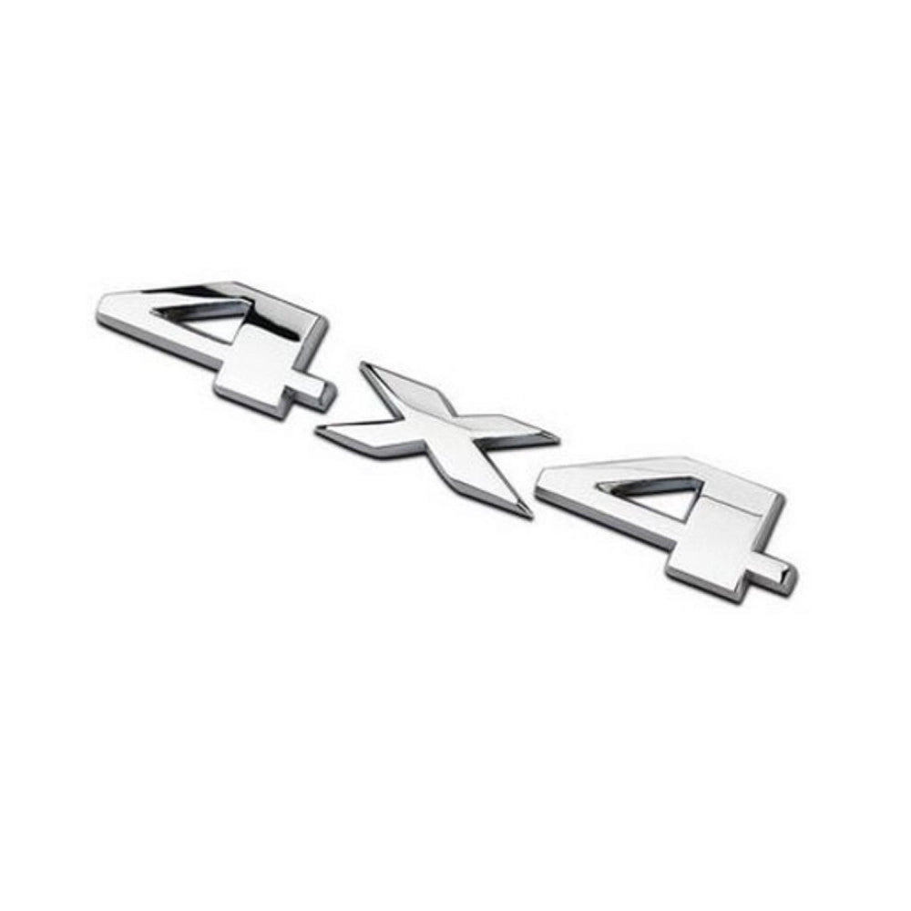 Trade Shop - Adesivo 3d In Metallo Cromato Per Auto Figura Stemma 4x4 In Rilievo Sticker -
