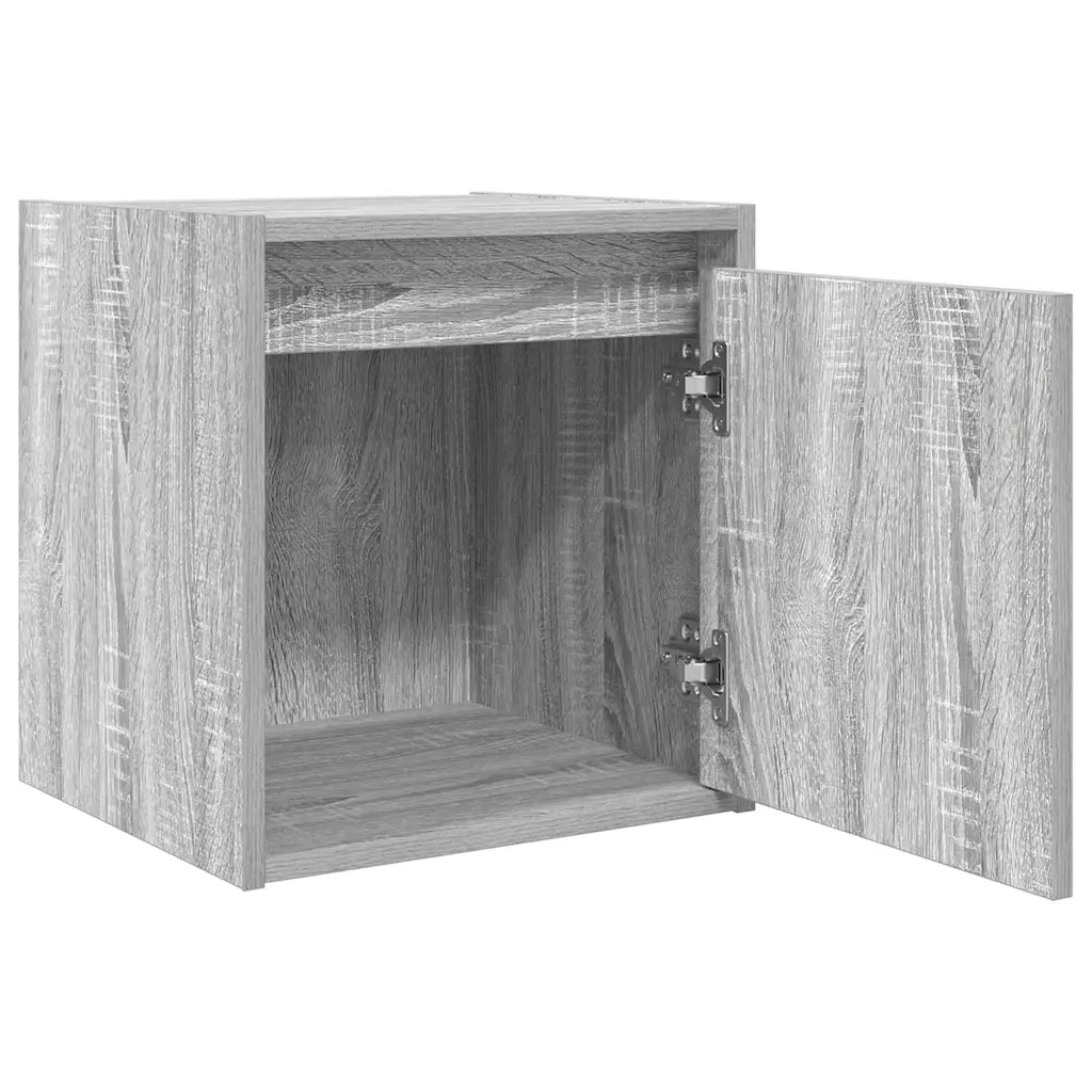 Comodini a Muro 2 pz Grigio Sonoma 38x34x40 cm 861240