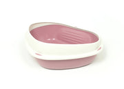 Lettiera Toilette Per Gatti Angolare 49x40x17,5cm Modello 700090 Colore Rosa