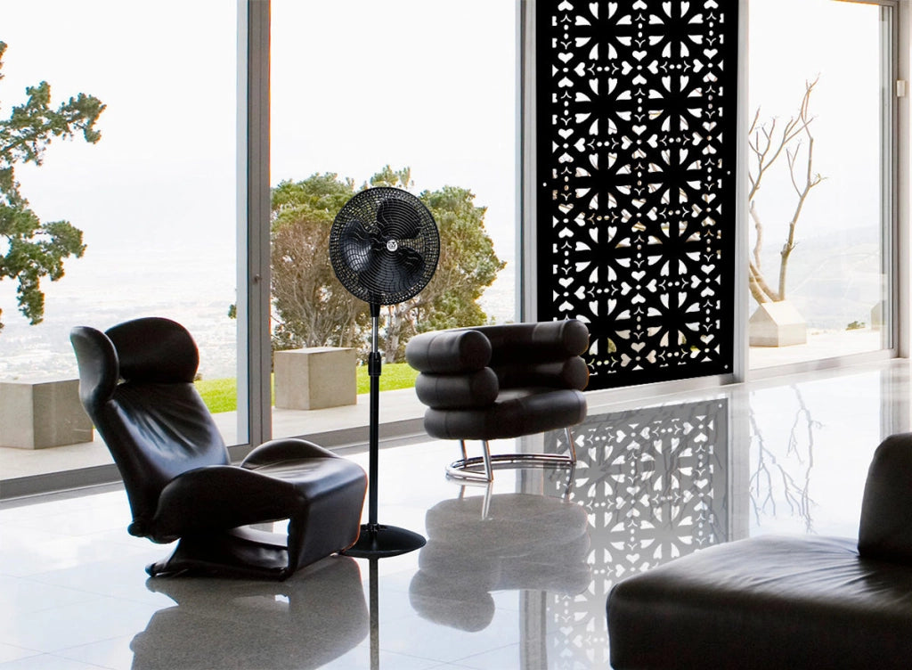 SHAPE - Pannello in PVC traforato - Parasole Colore: nero, Misura: 47x94 cm