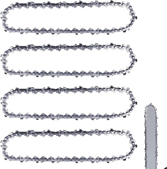 Kit di seghe a catena 4 pezzi 25 cm LP 40 - trasmissioni 13 mm - catena a ritorno - compatibile con GC-LC 18/25 Li - GE-LC 18/25 Li - compatibile con 436 Li - 536 Li - 536 LiXP - compatibile - sostituzione - pezzo di ricambio.
