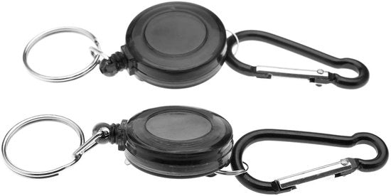 Sostegno per Chiavi con Design Sostenibile - Sostegno per Chiavi Reclinabile - Orecchione Ronde - Spalla a Carabina - Nero - 70 cm Lunghezza del Cavo - Sostegno per Chiavi