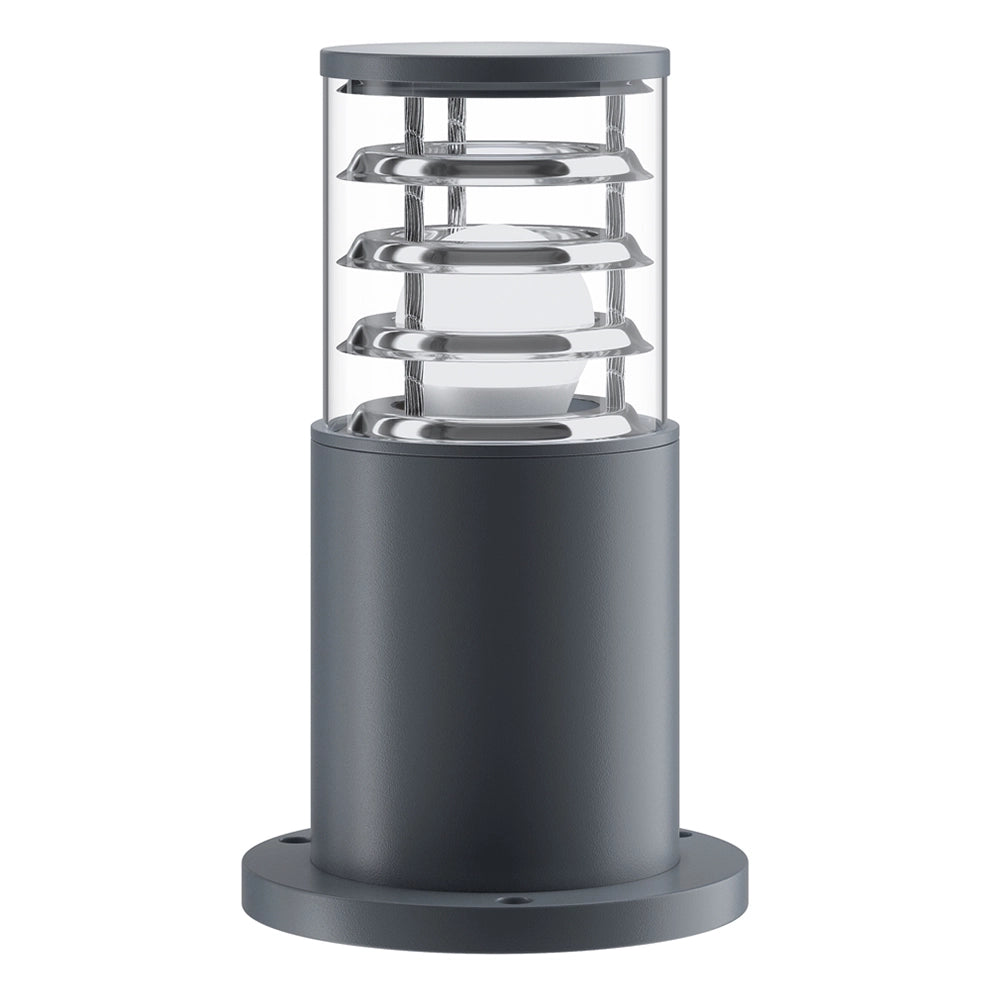 Lampione Per Esterno Moderno Alluminio Grigio 1 Luce E27 60W Ip54