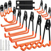 Accessori per garage - 12 pezzi, inclusi 2 cacciaviti per cavi e 24 set di viti, ideale per l'organizzazione di attrezzature, sedie, tubi, biciclette e attrezzature sportive