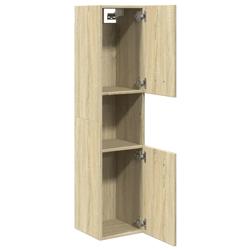 Mobile da Bagno | Armadio da bagno Rovere Sonoma 30x30x130 cm in Legno Multistrato