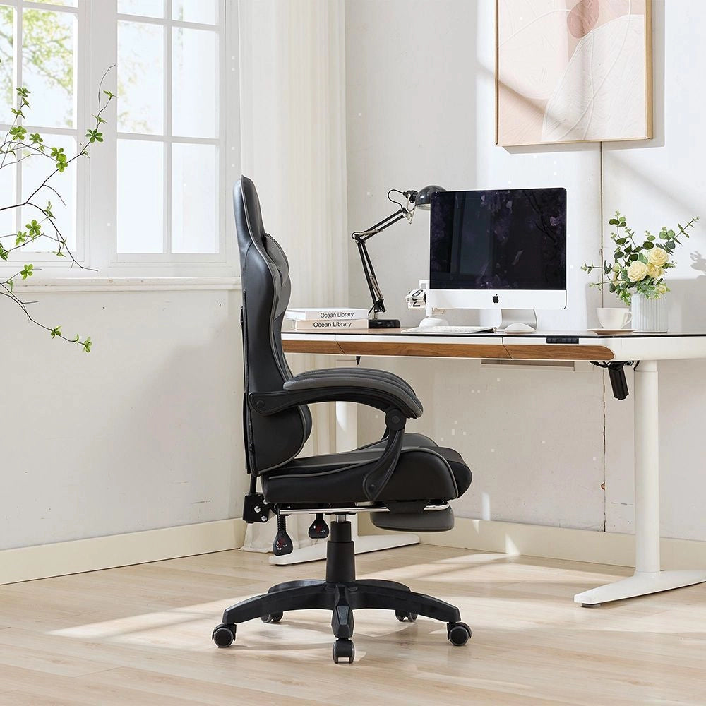 Sedia da gaming ergonomica girevole 360¡ã - Xylo - Regolabile con poggiapiedi, poggiatesta e supporto lombare