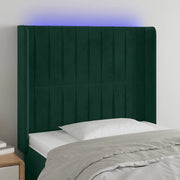 Testiera a LED Verde Scuro 103x16x118/128 cm in Velluto cod mxl 48758