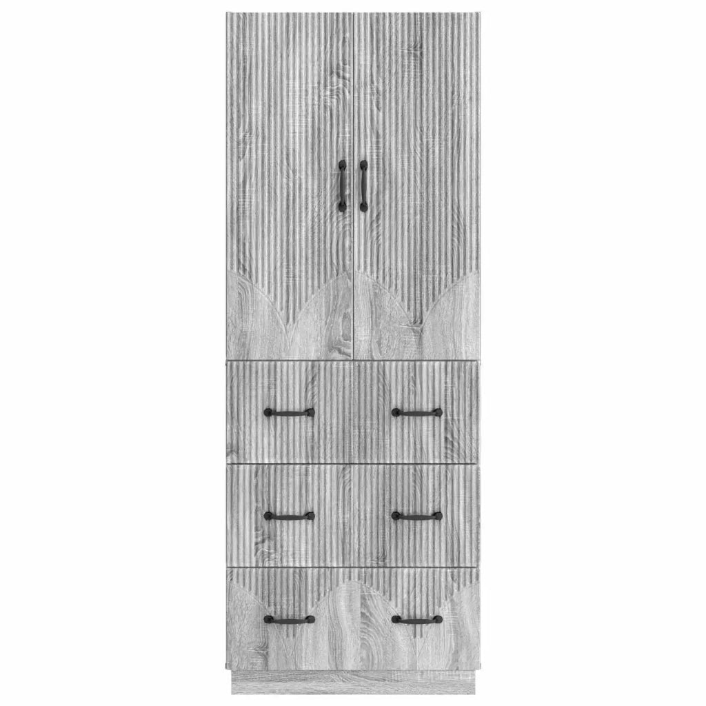 Set di armadi 2 pcs Sonoma grigio 66 x 34,5 x 87 cm
