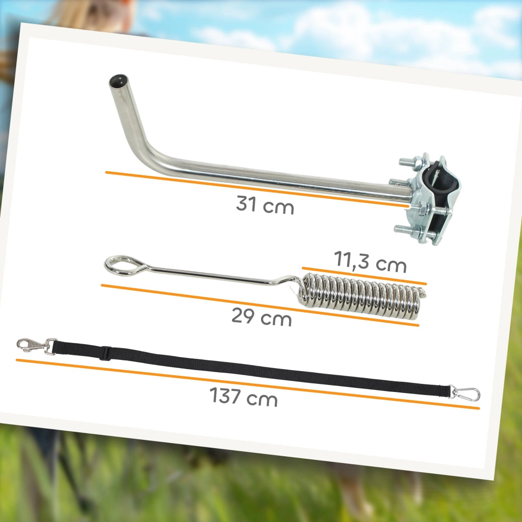 Supporto Bicicletta per Cane 180 cm ¨C zephmum ¨C Acciaio Inox, Argento
