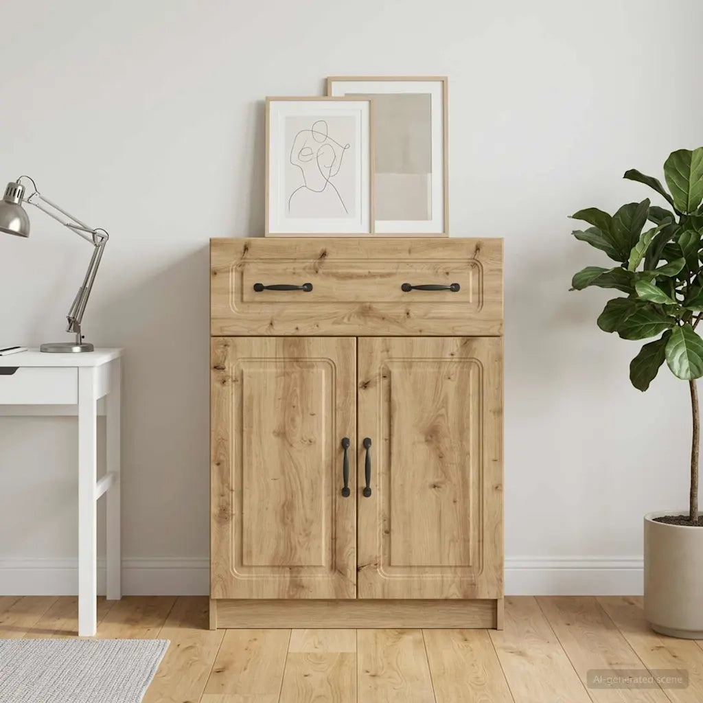 Credenza con cassetto Rovere Artigianale 66 x 34,5 x 87 cm 895794
