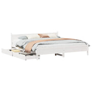 Letto matrimoniale | Letto per adulti | Letto senza Materasso Bianco 180x200 cm Legno Massello di Pino