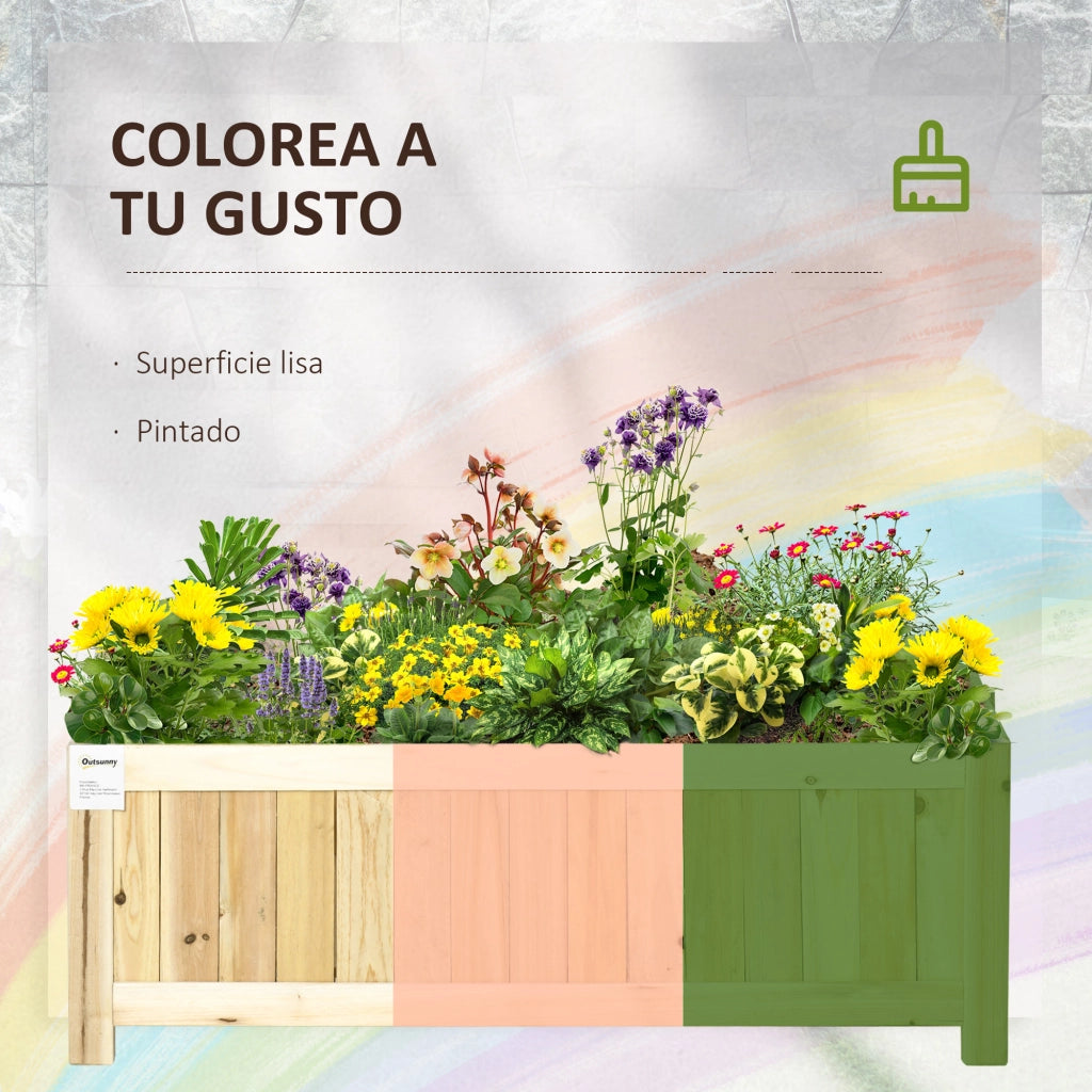 Fioriera in Legno Pieghevole per Balcone Giardino ¨C Zephmum ¨C 70x30x25 cm Naturale