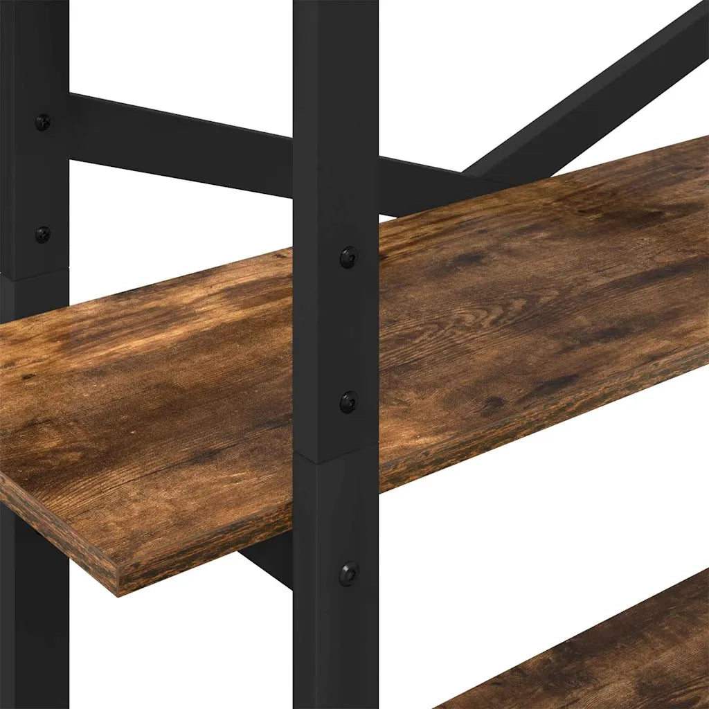 Libreria-Scaffale per Libri-Mobile di Stoccaggio Rovere fum¨¦ 100 x 33,5 x 178 cm Legno multistrato