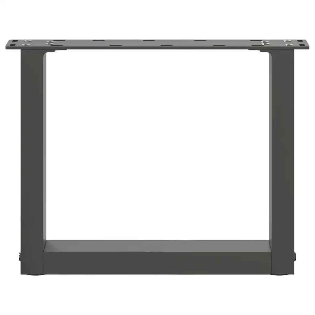 Gambe per Tavolino da Caffè a Forma di U 2 pz Antracite 40x(30-31) cm Acciaio 4013134