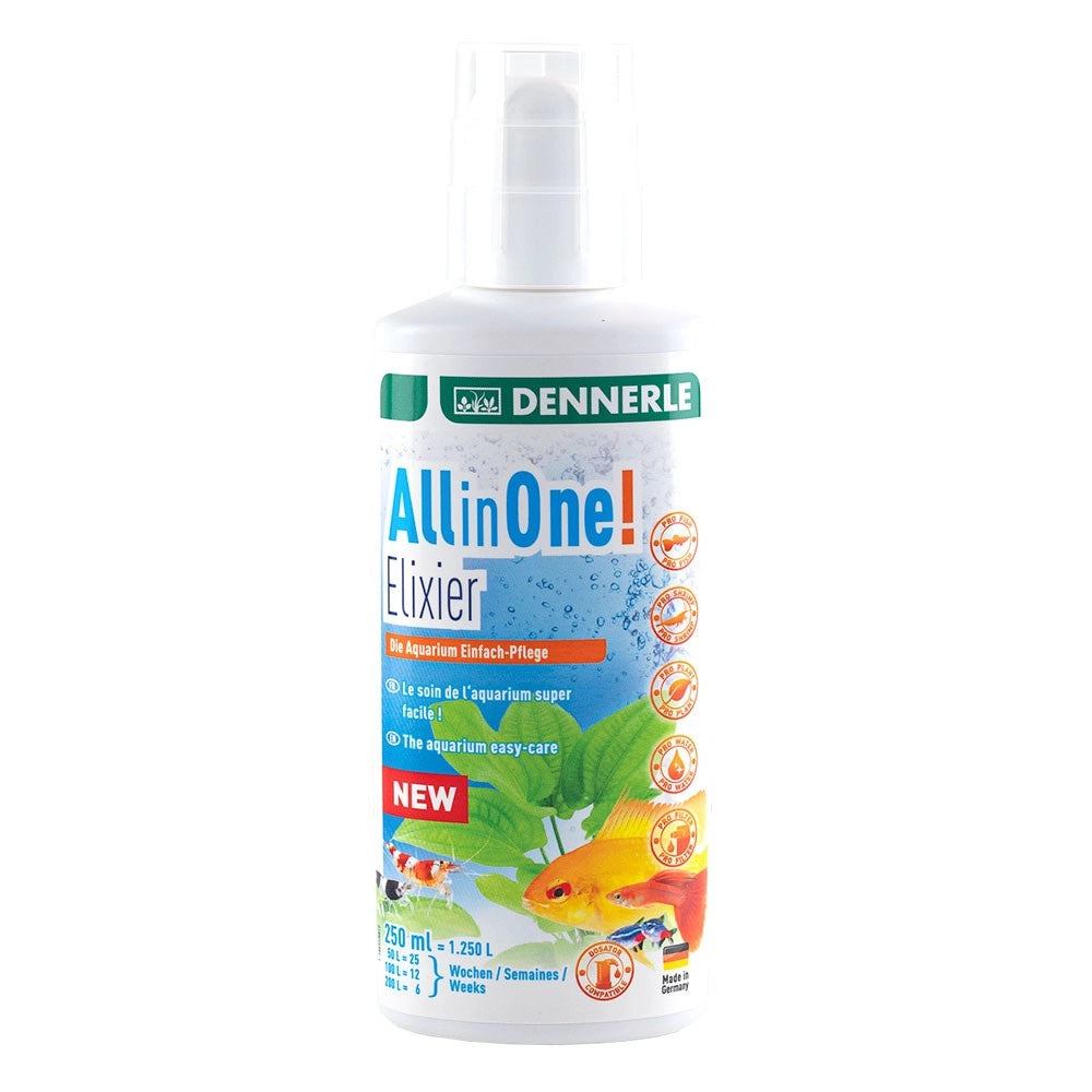Dennerle All In One Elixier 250ml - biocondizionatore multifuzione per acqua dolce