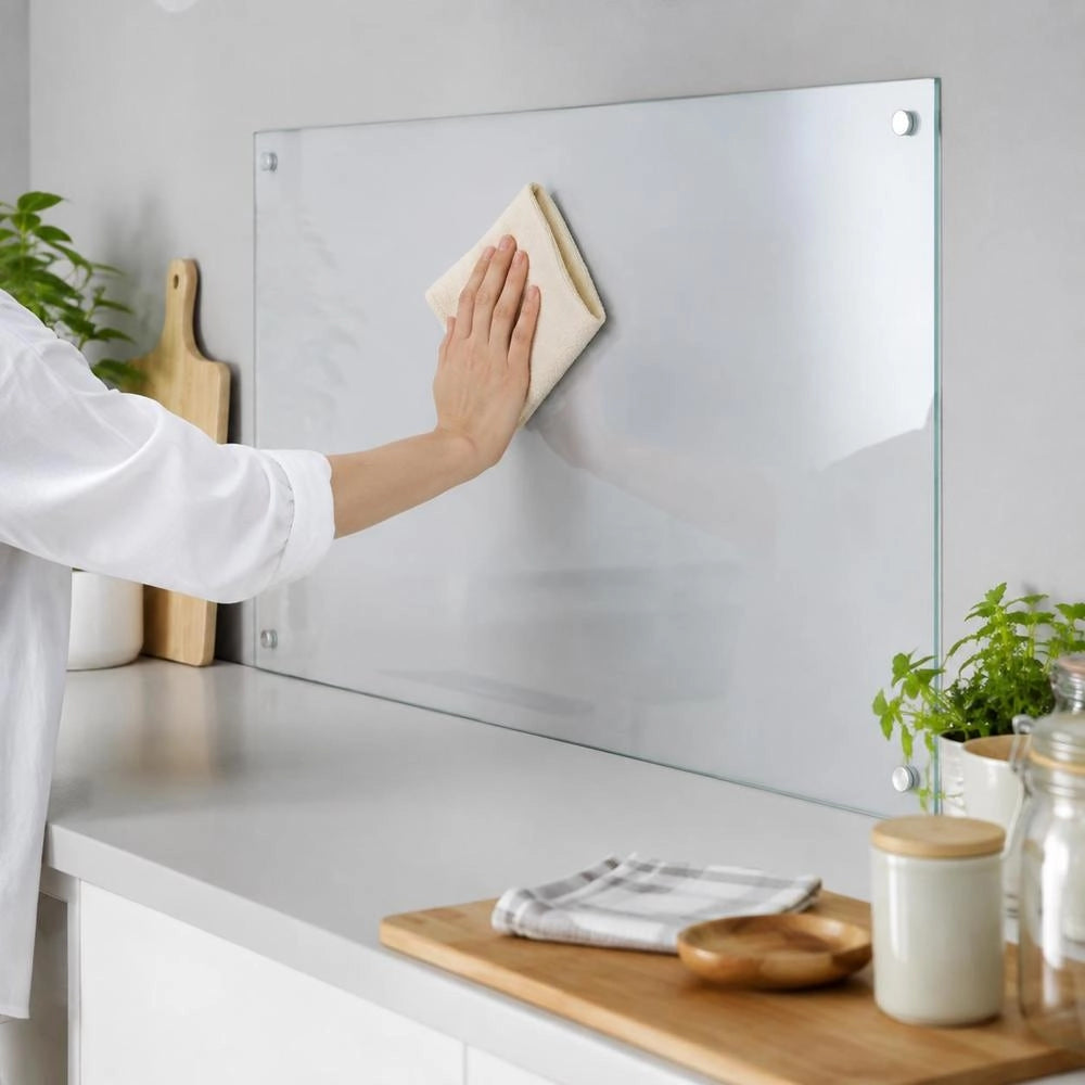 Kitchen Backsplash, Transparent, 90x50 Cm, Tempered Glass