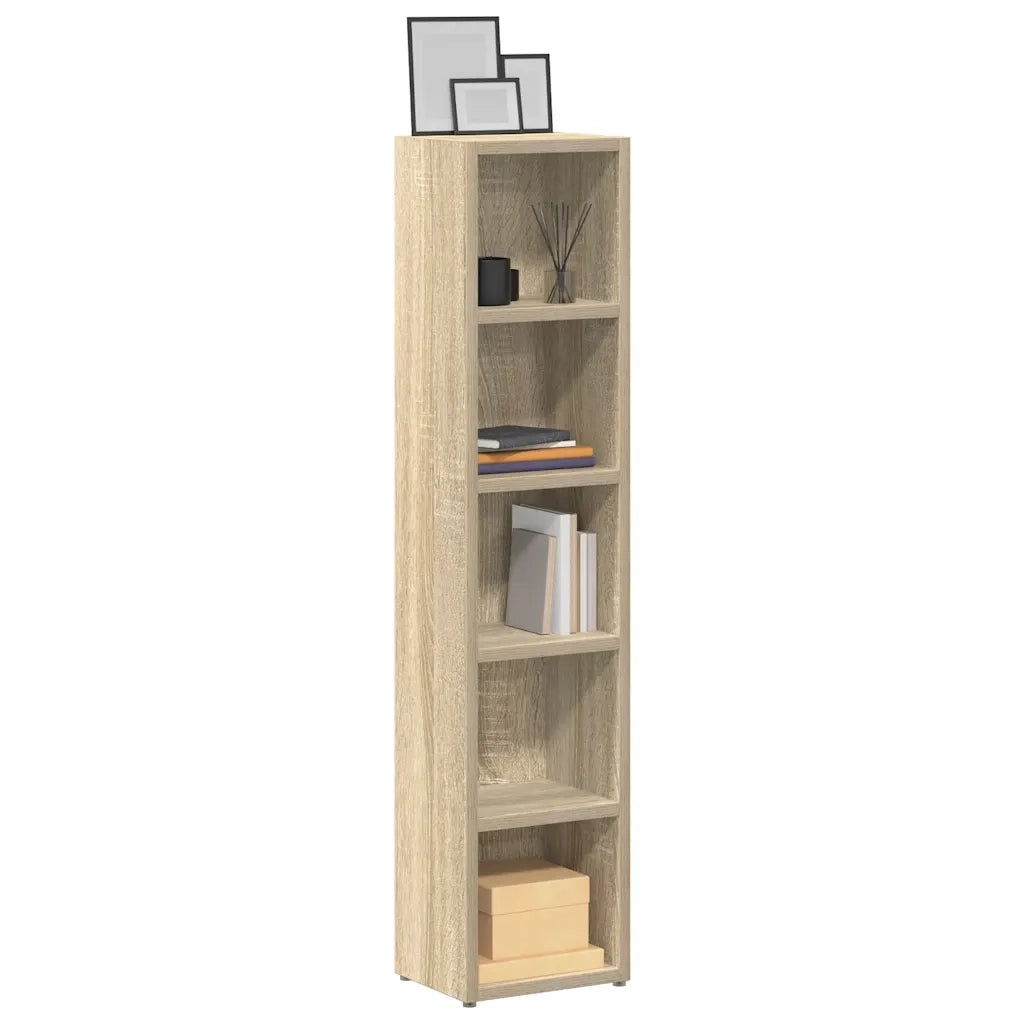 Mobili Porta CD 2pz Rovere Sonoma 21x16x93,5 Legno Multistrato 802699