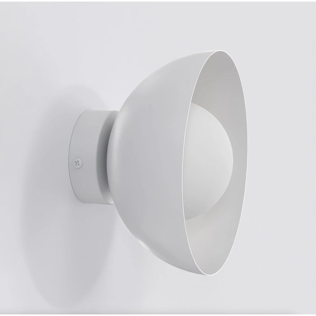 Lampada a parete BIBI in acciaio grigio opaco
