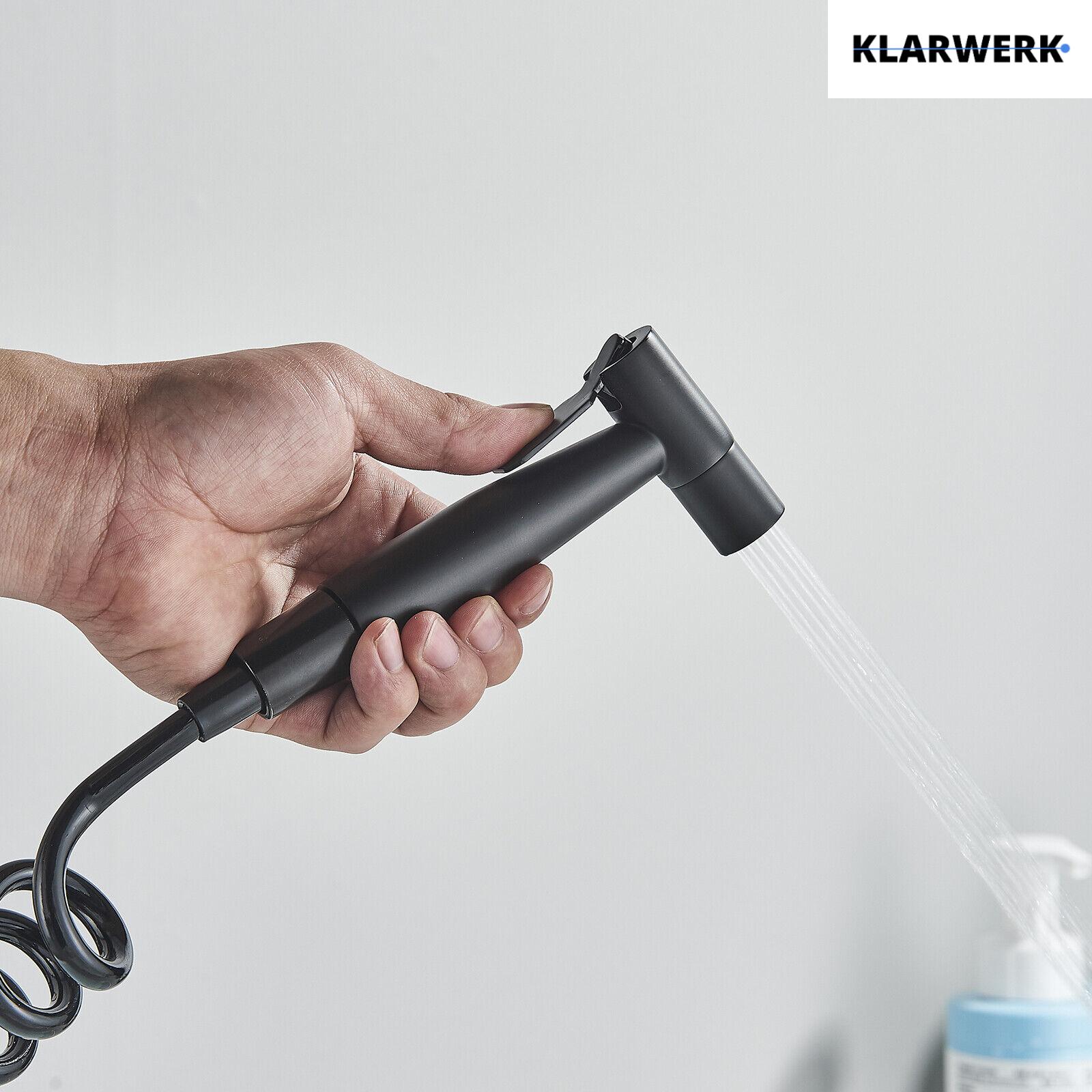 JULIE | Rubinetto miscelatore gastronomia a parete nero | professionale da cucina in acciaio inox con doccetta|Acqua rubinetto ristorante  bocca alta