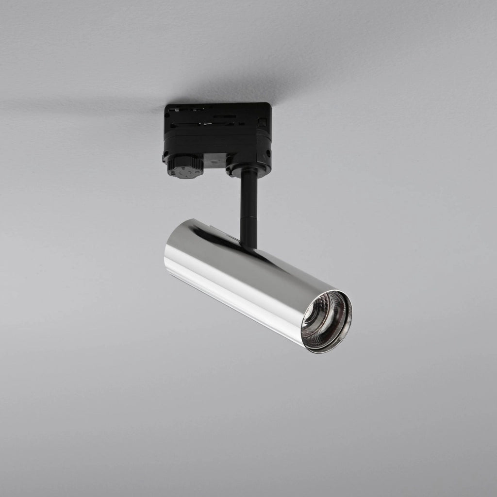 FARO BINARIO LED ROCKET CROMO IN ALLUMINIO 7W 500LM 3000K 16,5X16,5X5 CM.