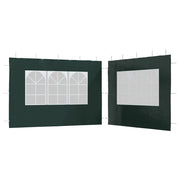 Parete per Tendostruttura in PE 2 pz con Finestra Verde CFW7181076