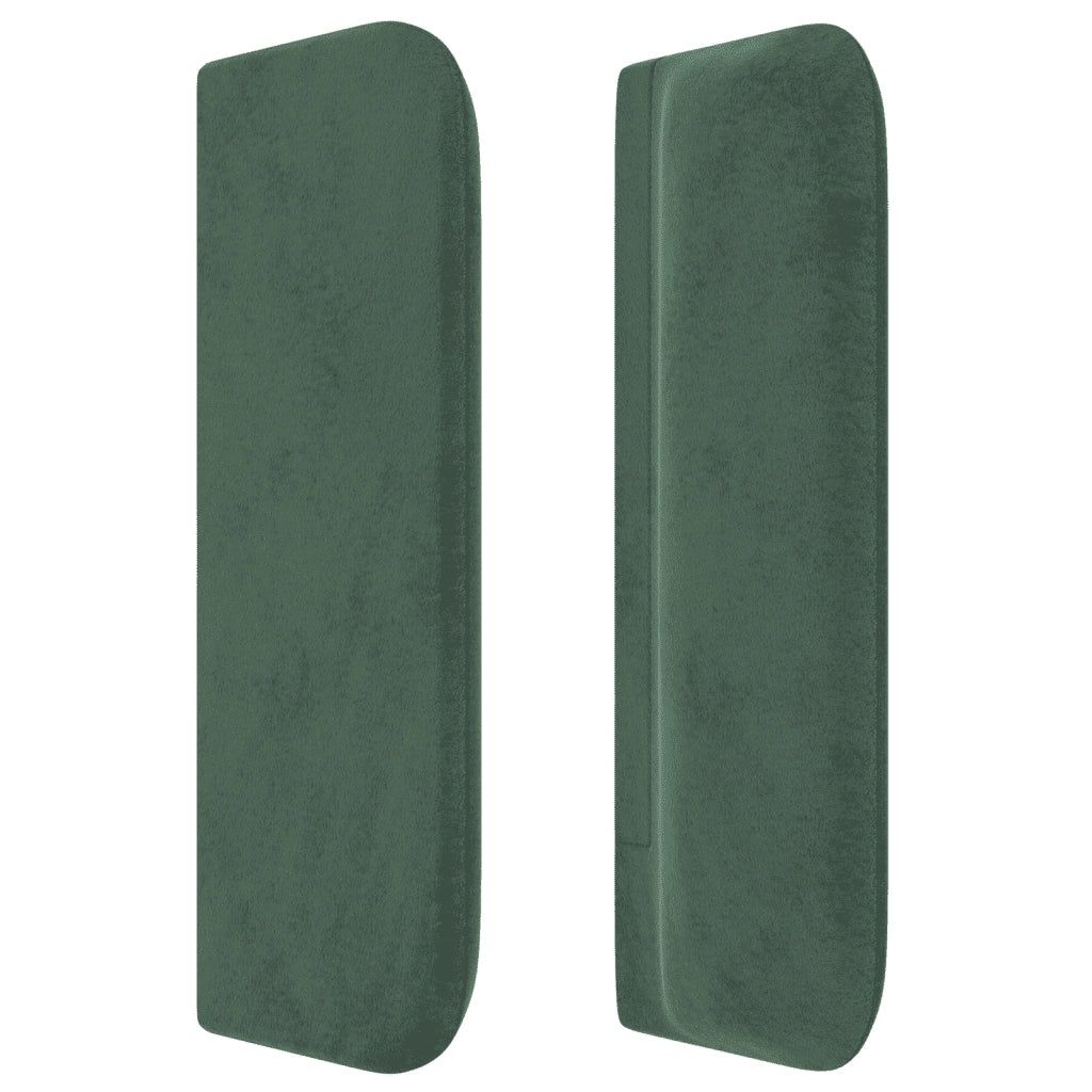 Giroletto a Molle con Materasso Verde Scuro 90x200 cm Velluto 3130940