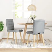 vidaXL Sedie da Pranzo 2 pz Grigio Chiaro in Tessuto